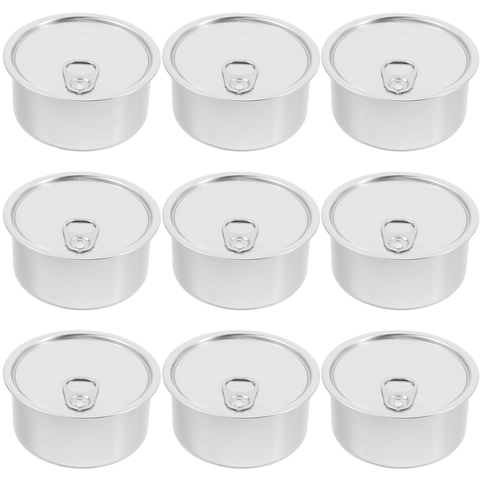 Food Storage Aluminum Containers - 10Pcs Empty Tin Cans Lightweight Aluminum