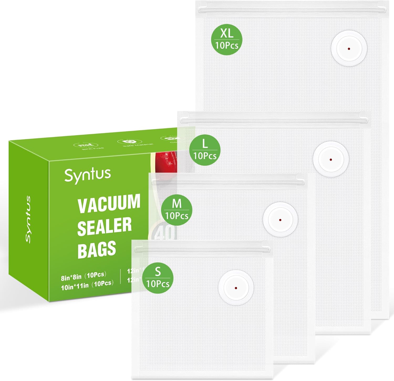 Food Storage Zipper - 40 Pcs Vacuum Sealer Bags Reusable
