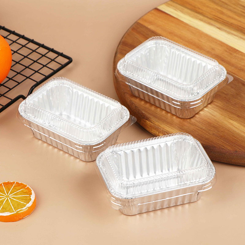 Food Storage Aluminum Containers - 10Pcs Disposable Rectangular Aluminum Foil Baking