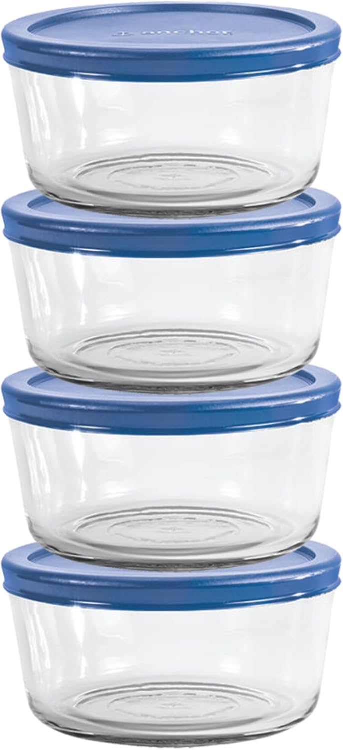 Food Storage Oven Safe - 2 Cup Glass Food Storage Containers