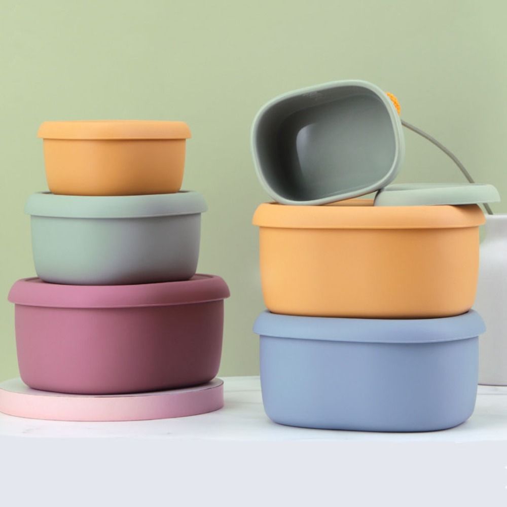 Food Storage Oven Safe - Reusable With Lid Silicone Lunch Box