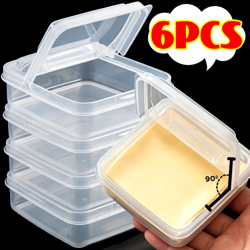Food Storage Order - Transparent Sliced Cheese Container with Flip