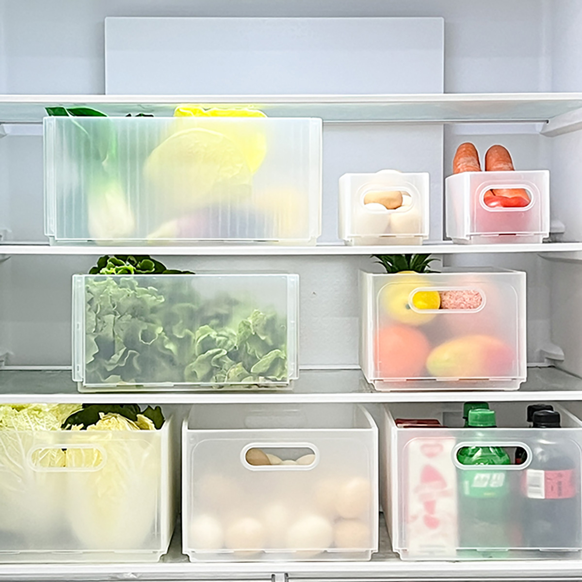 Food Storage With Dividers - Foldable Plastic Fruit Vegetable Storage Box