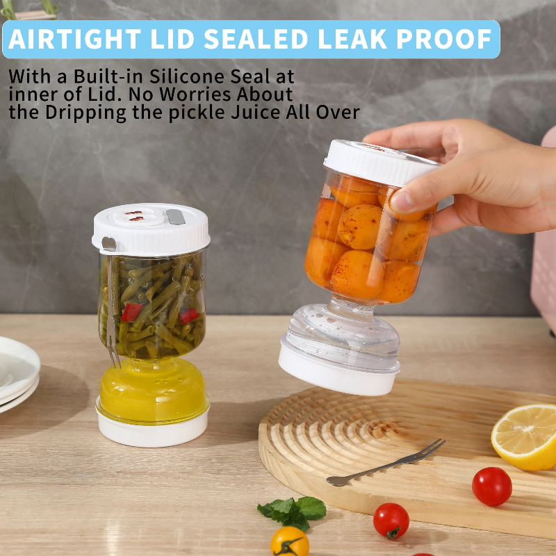 Pickles Jar with Lids Strainer – обзор и цена Food Storage With Dividers