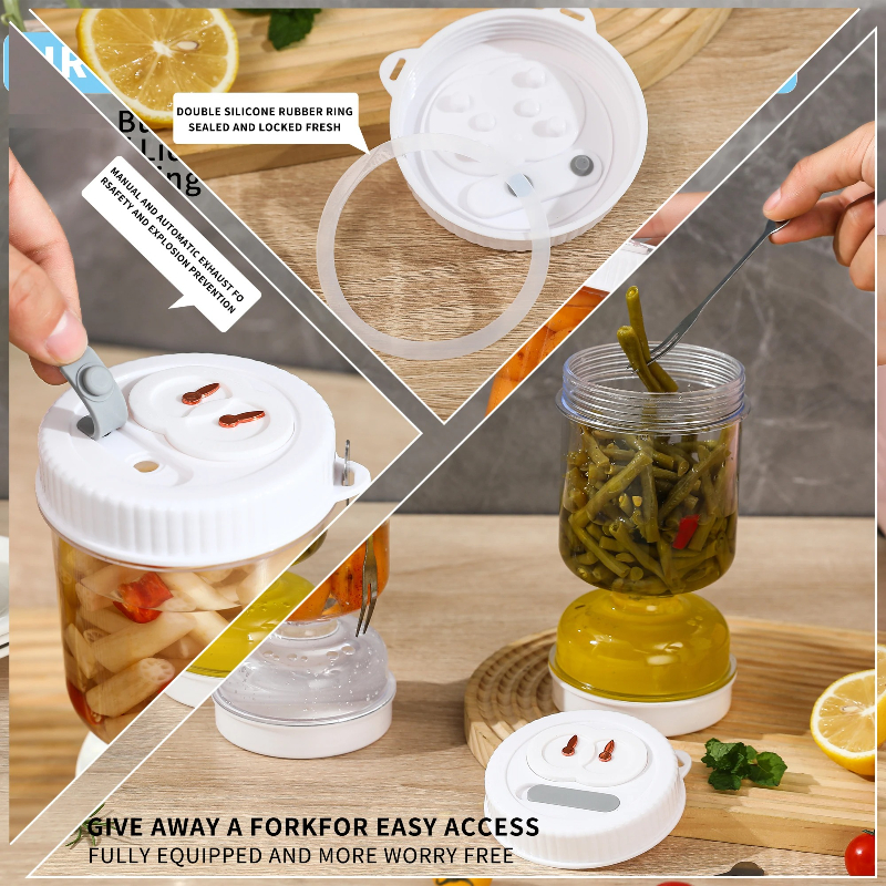 Pickles Jar with Lids Strainer – обзор и цена Food Storage With Dividers