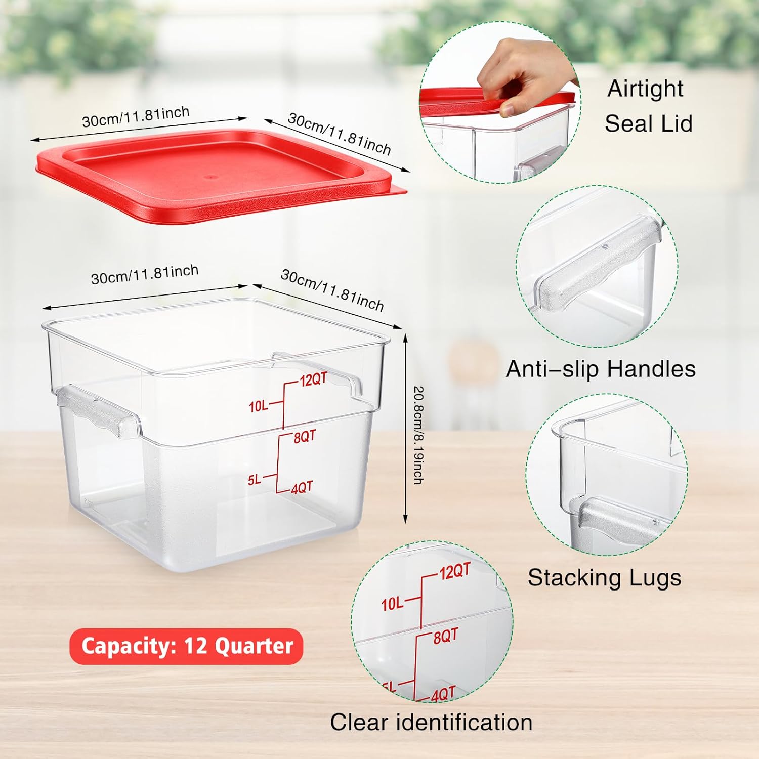 Clear Square Food Storage Cont – обзор и цена Food Storage 12 Qt