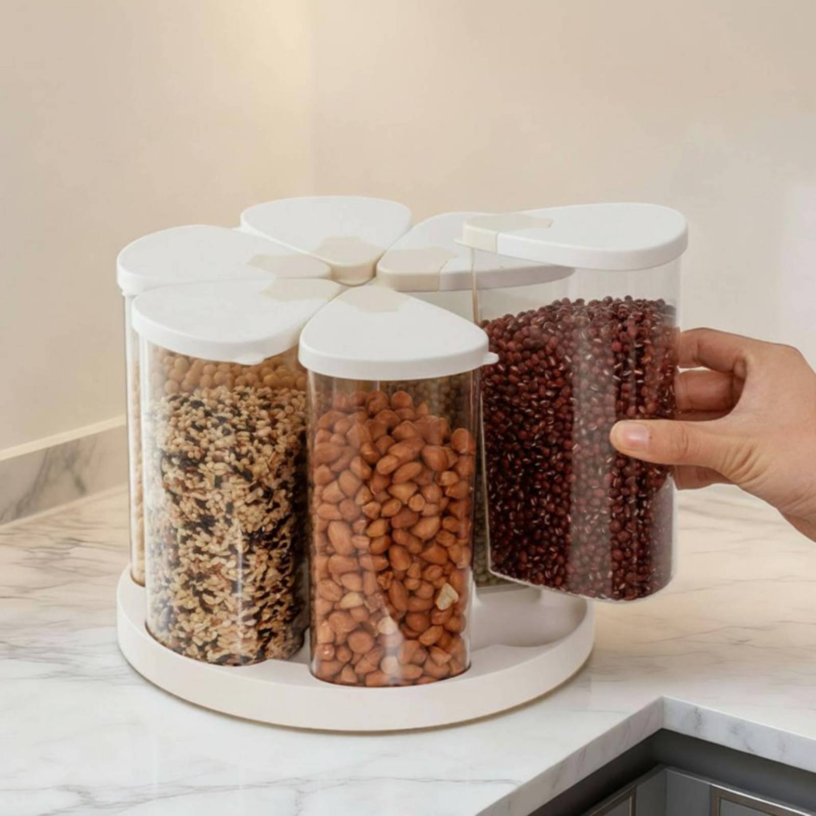 Rotating Grain Storage Box Foo – обзор и цена Food Storage Dispenser