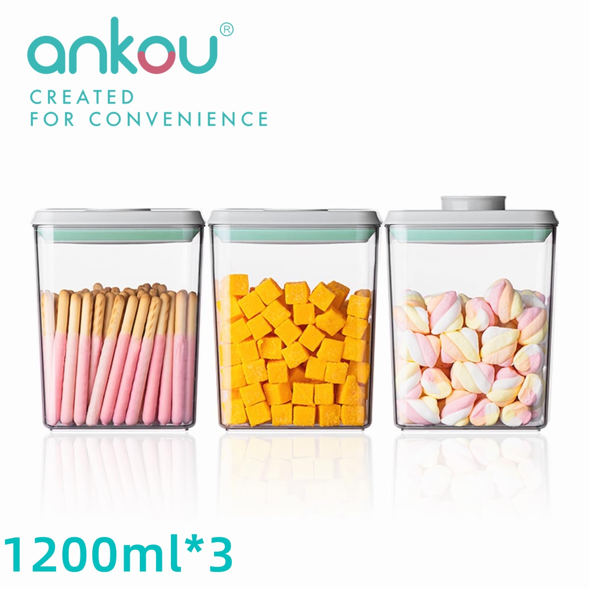 Ankou 3Pcs 1.2L Pop Airtight F – обзор и цена Food Storage Order