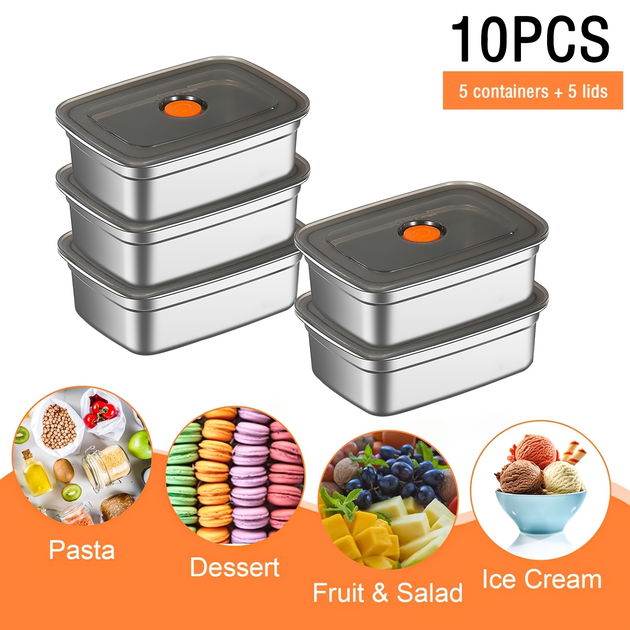 10-Piece Stainless Steel Food  – обзор и цена Food Storage For Restaurant