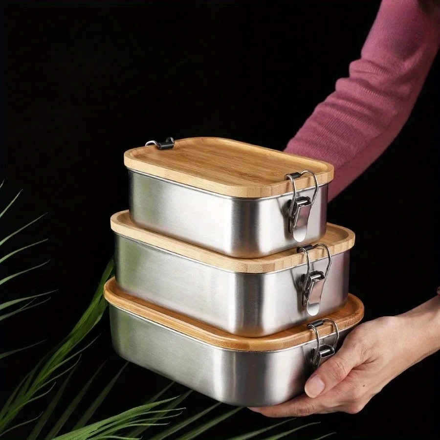 New 304 stainless steel bamboo – обзор и цена Food Storage Order