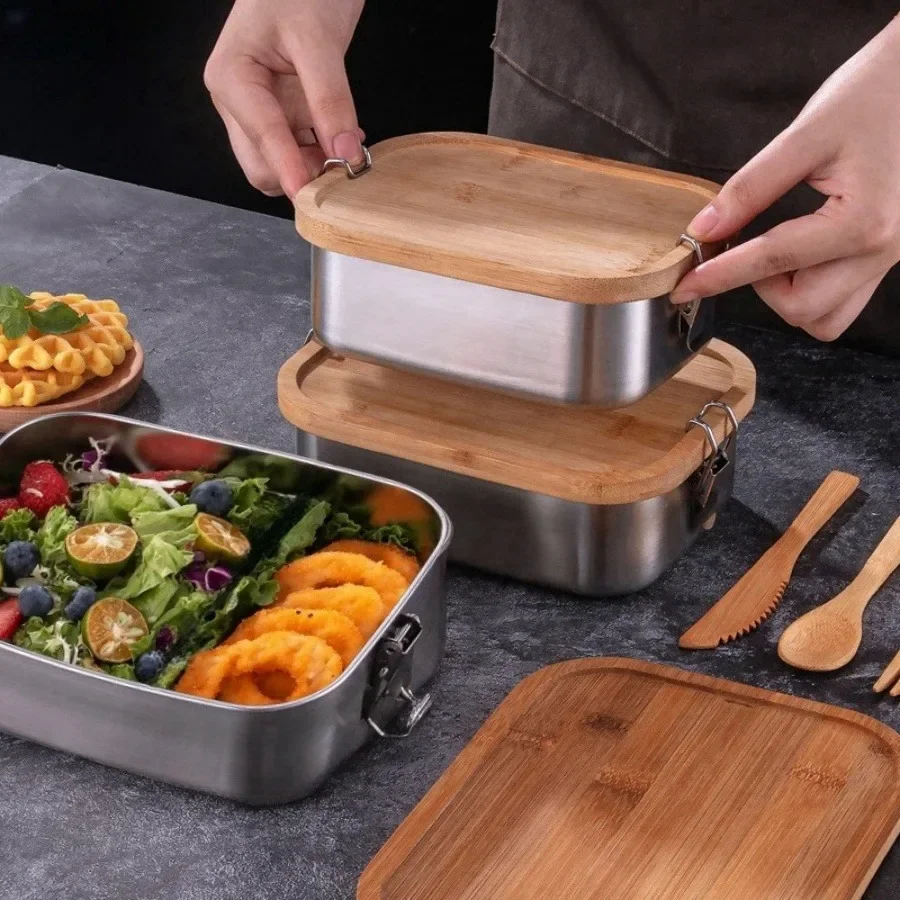 New 304 stainless steel bamboo – обзор и цена Food Storage Order