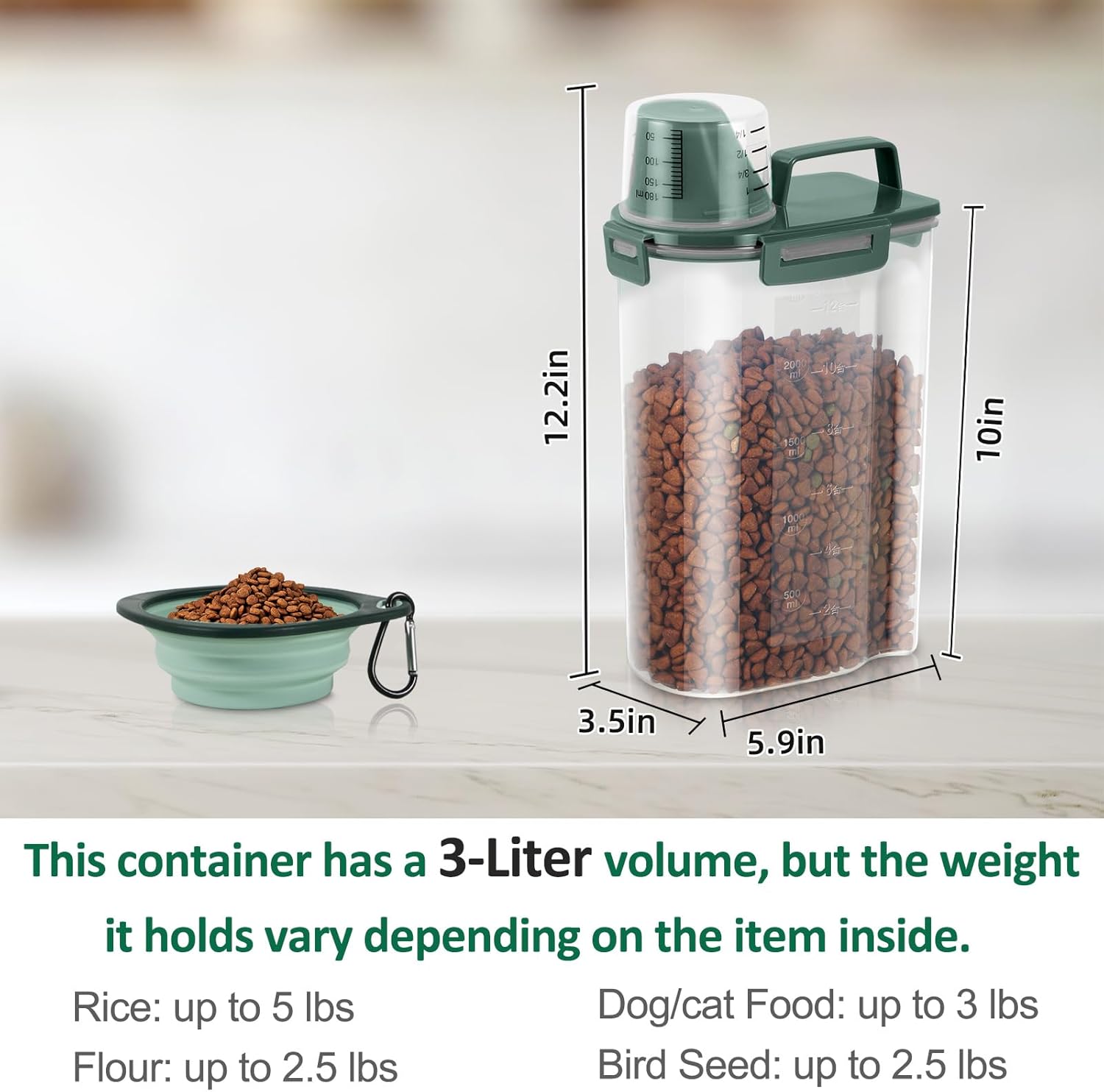 3Lbs Pet Food Storage Containe – обзор и цена Food Storage Dispenser