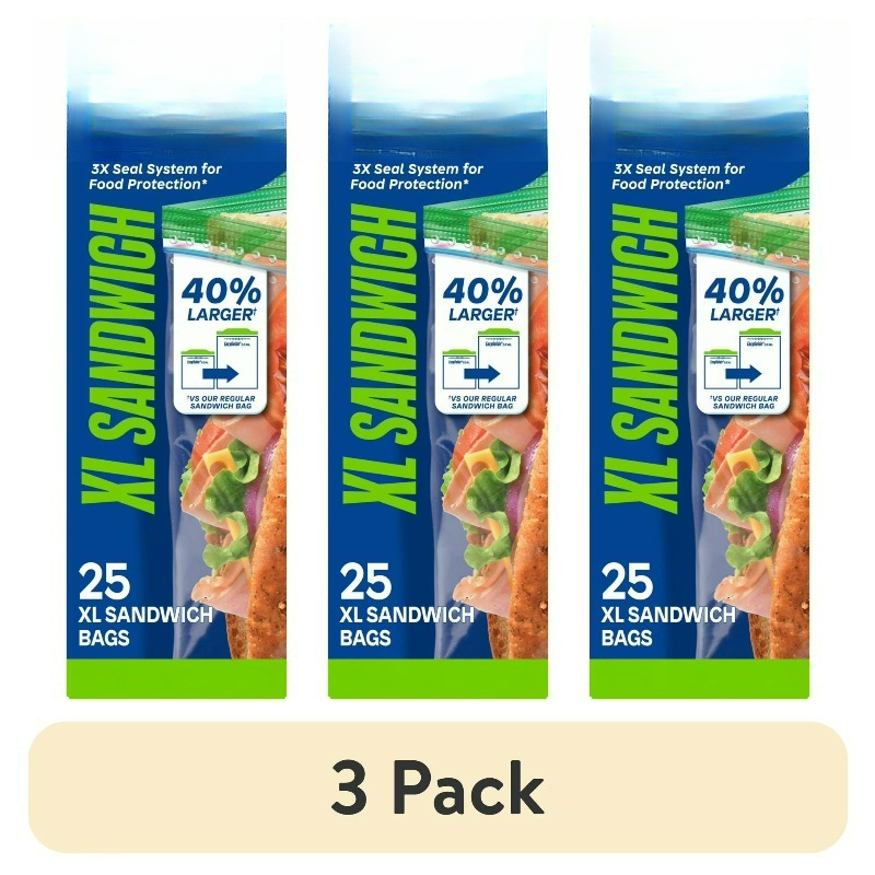 (3 pack) Brand XL Sandwich Bag – обзор и цена Food Storage Brands
