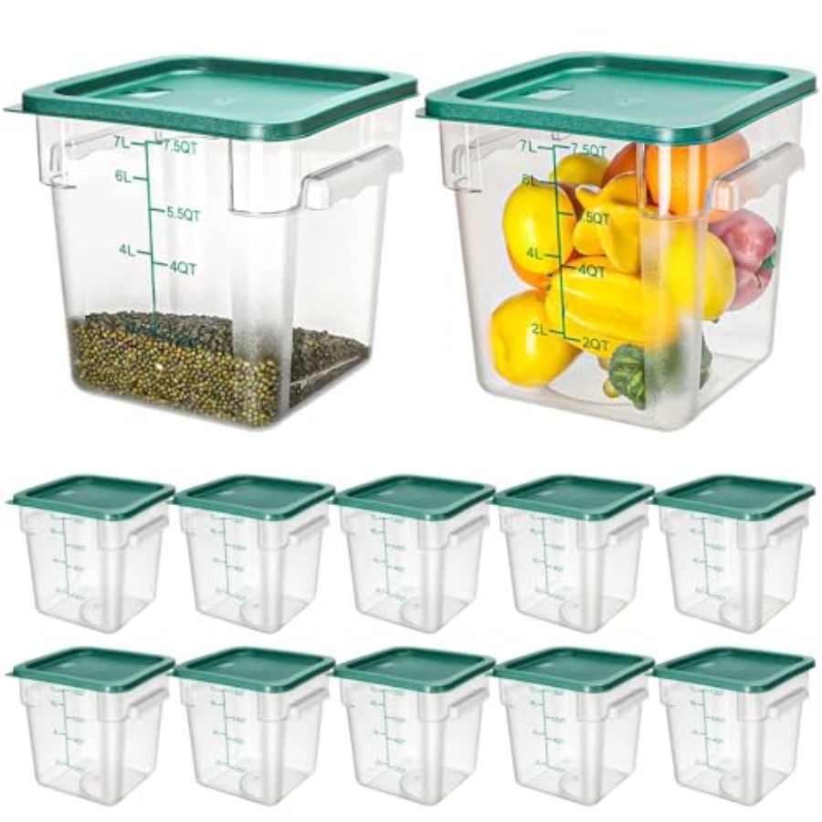 12 Pack 8 Qt Clear Polycarbona – обзор и цена Food Storage 12 Qt