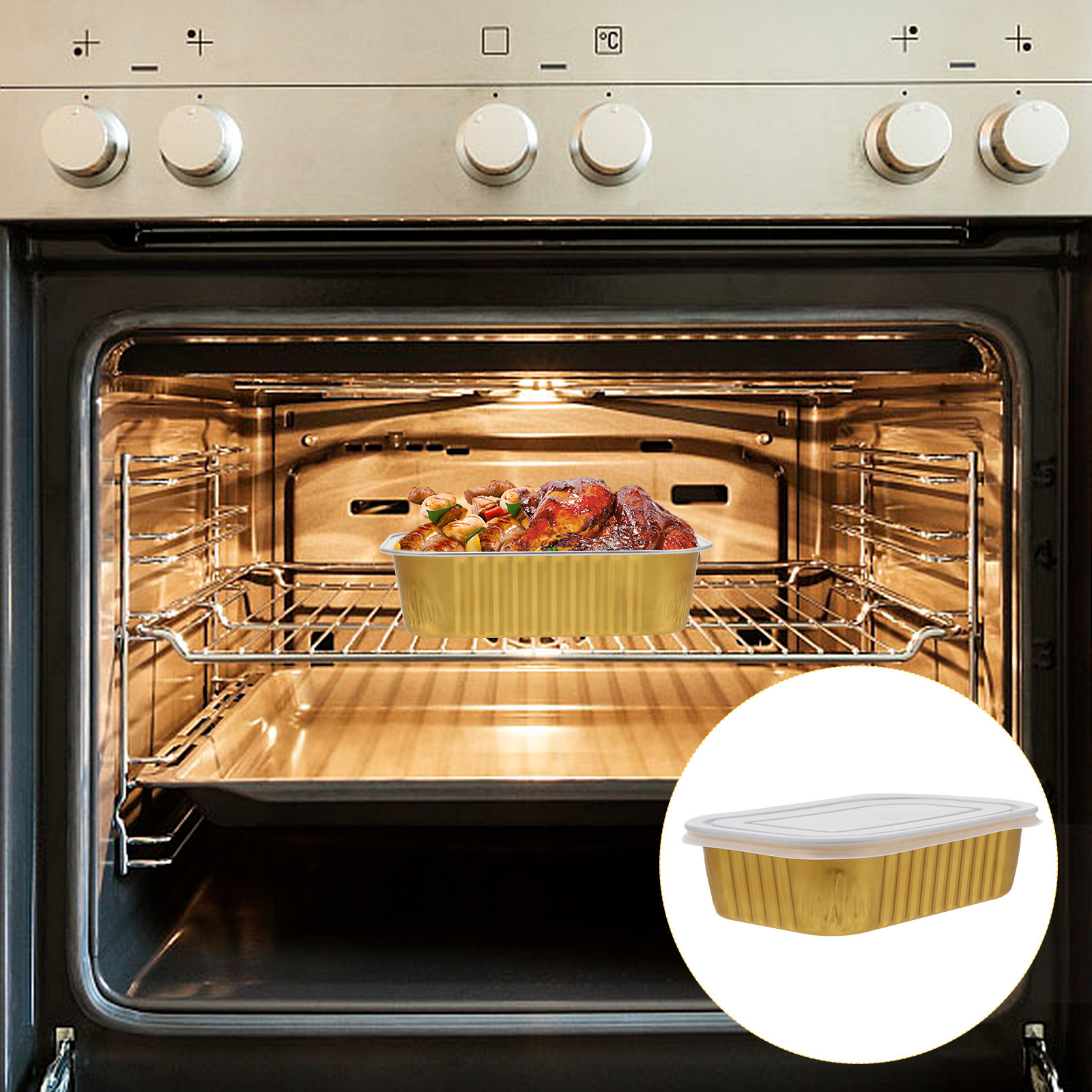10Pcs Aluminum Foil Disposable – обзор и цена Food Storage Aluminum Containers