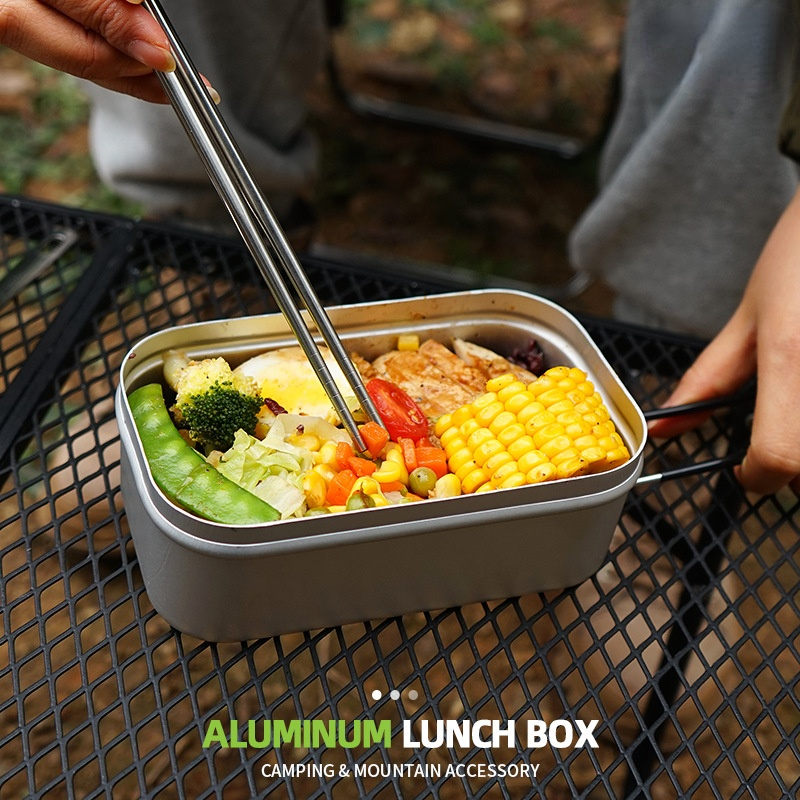 Camping Lunch Box Steaming Rac – обзор и цена Food Storage Aluminum Containers