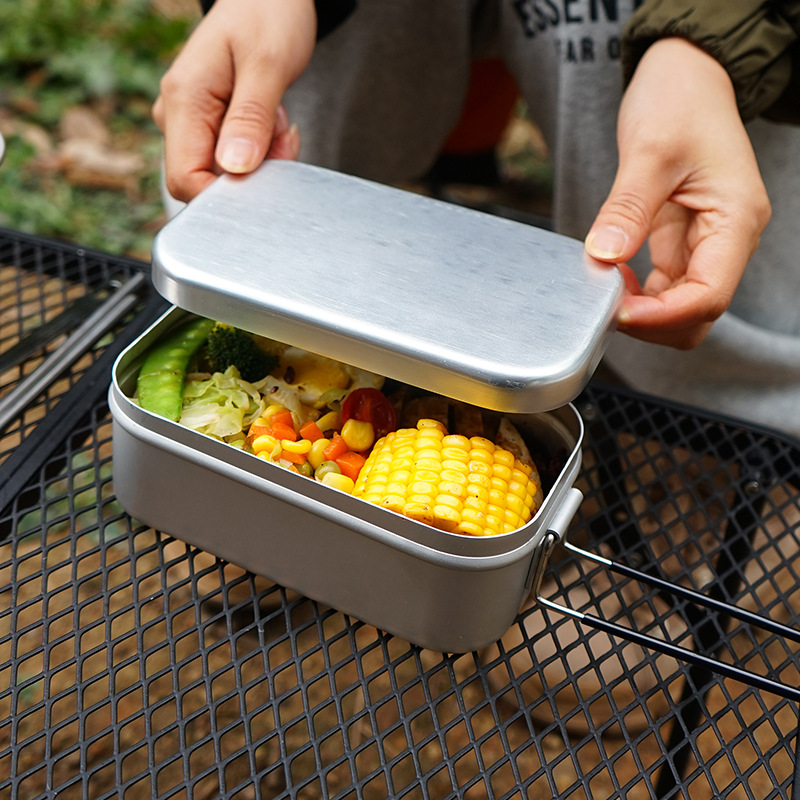 Camping Lunch Box Steaming Rac – обзор и цена Food Storage Aluminum Containers