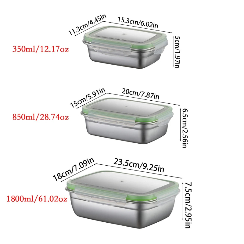 304 Stainless Steel Lunch Box  – обзор и цена Food Storage Order