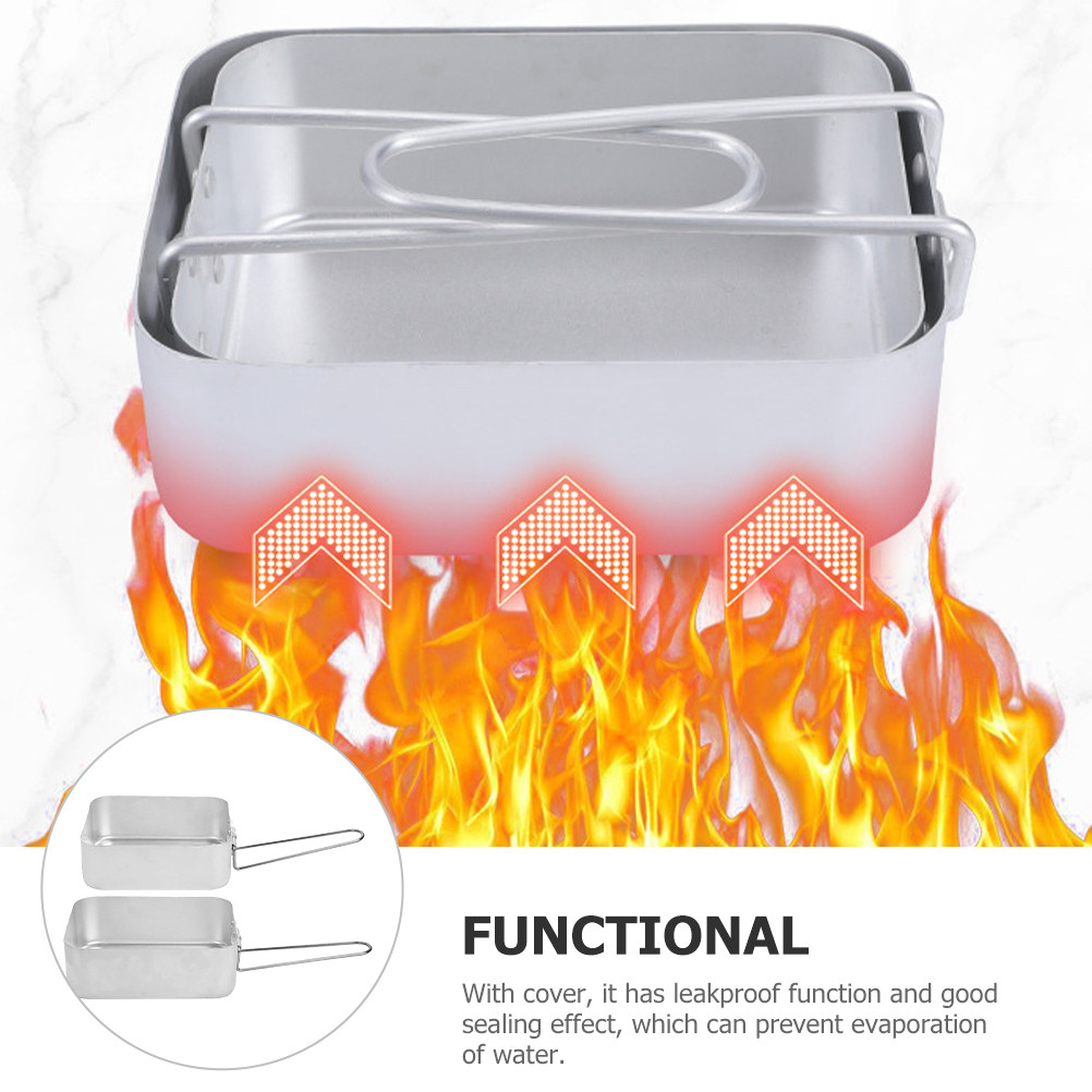 2Pcs Portable Aluminum Lunch B – обзор и цена Food Storage Aluminum Containers