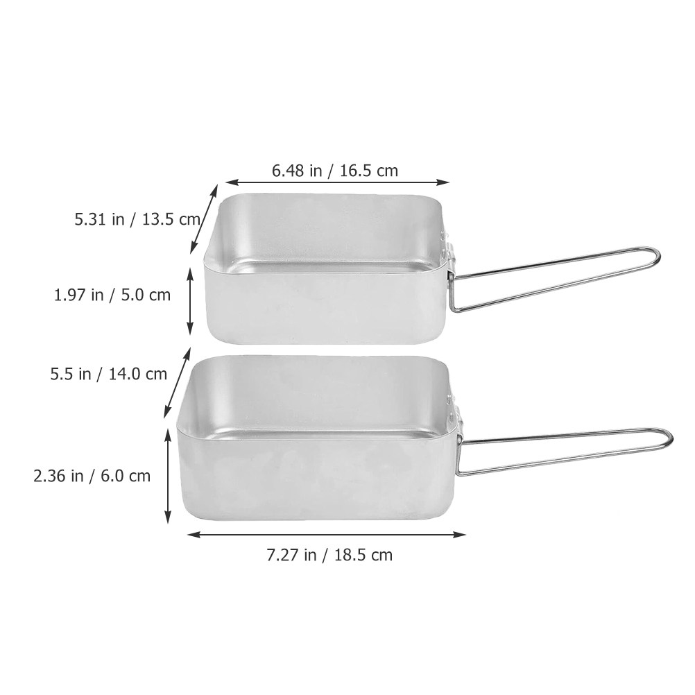 2Pcs Portable Aluminum Lunch B – обзор и цена Food Storage Aluminum Containers