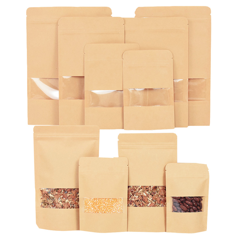 20/50pcs Kraft Paper Zip Lock  – обзор и цена Food Storage Zipper