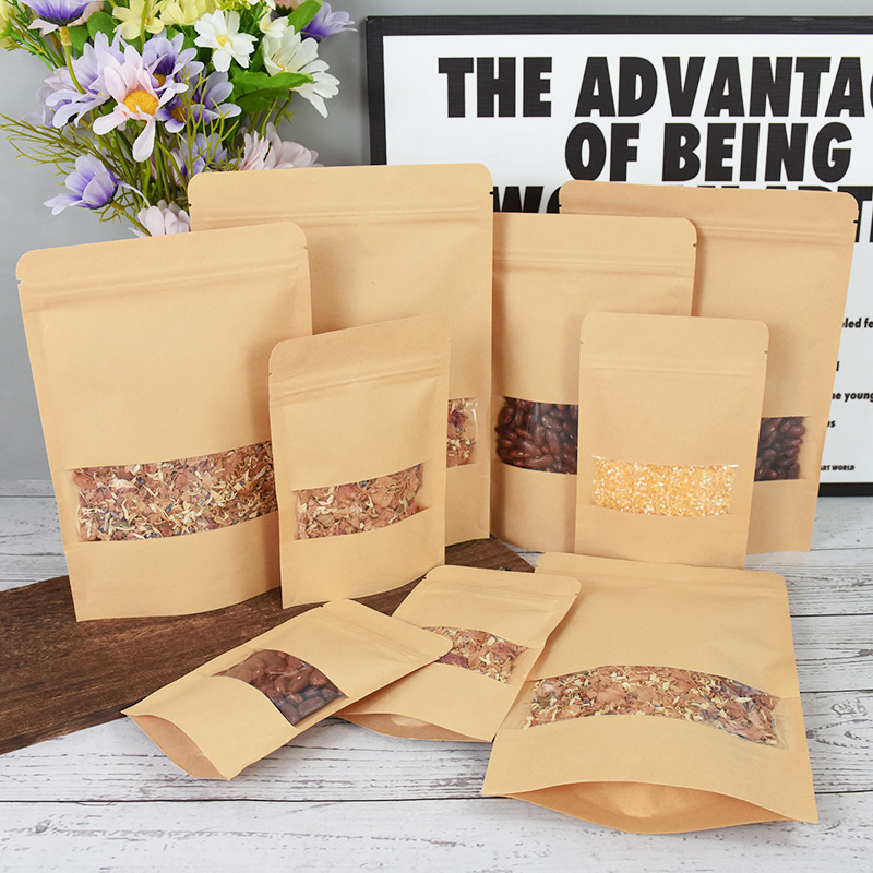 20/50pcs Kraft Paper Zip Lock  – обзор и цена Food Storage Zipper