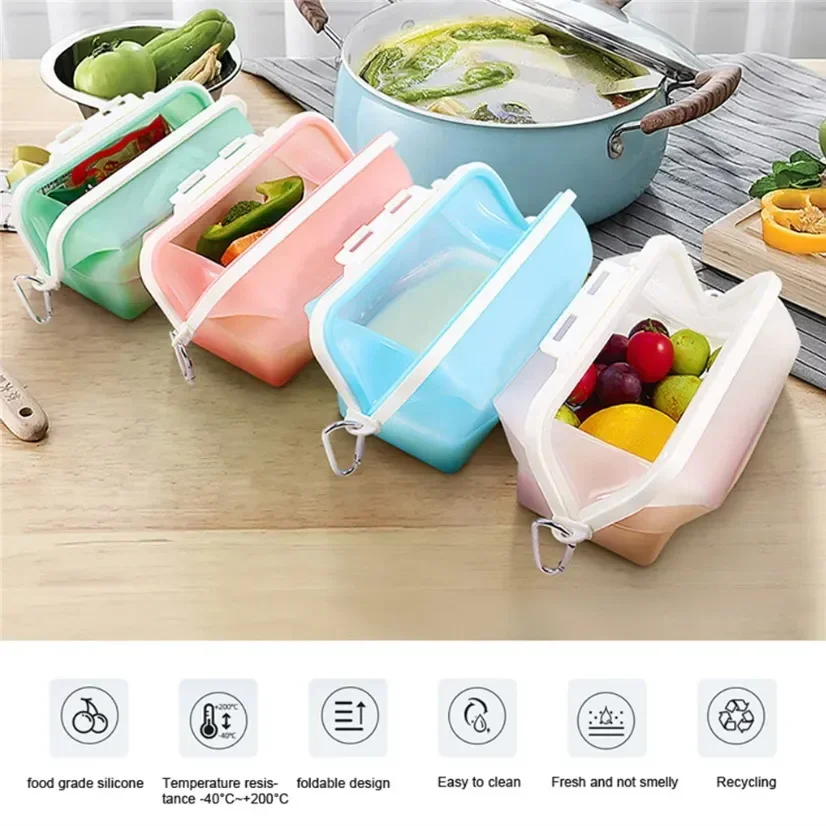 Silicone Travel Premium Reusab – обзор и цена Food Storage Oven Safe