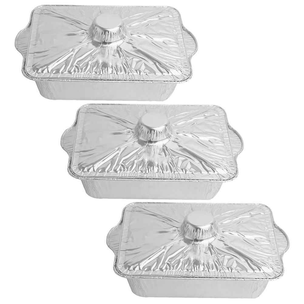 3Pcs Tinfoil Pots Aluminum Foi – обзор и цена Food Storage Aluminum Containers