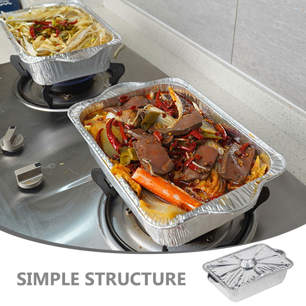 3Pcs Tinfoil Pots Aluminum Foi – обзор и цена Food Storage Aluminum Containers