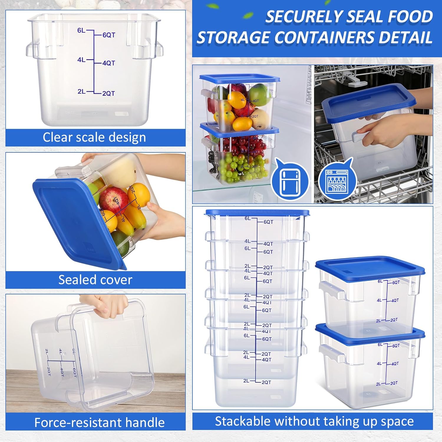 12 Pcs 6 Qt Airtight Food Stor – обзор и цена Food Storage 12 Qt