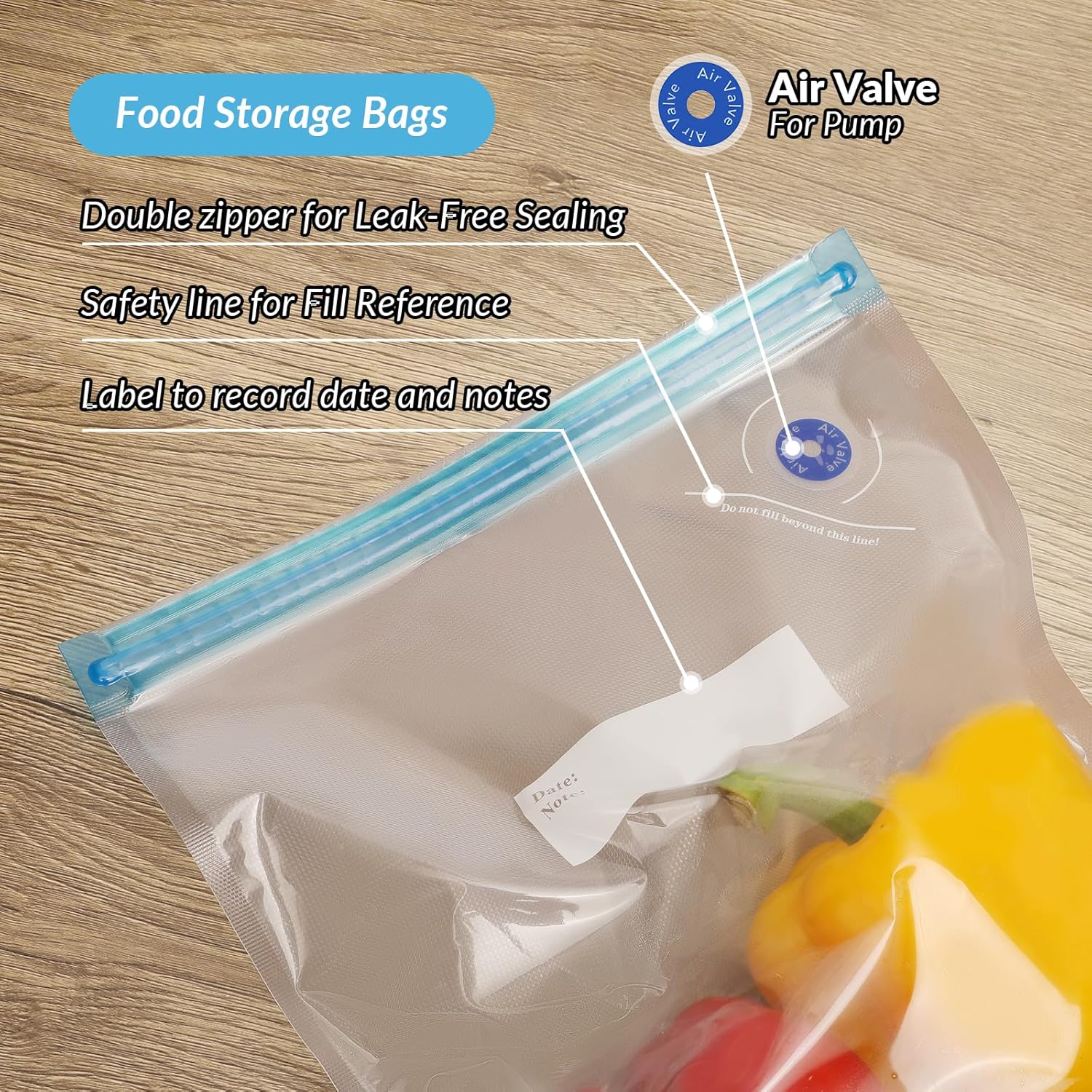27Pcs Reusable Sous Vide Bags, – обзор и цена Food Storage Zipper